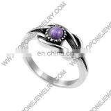 Fashion Stainless Steel Celtic Knot Wedding Engagement Rings thumbnail-5