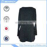 Gray Plus Size Long Sleeve Tunic Asymmetrical Hem Women Sweater Tunic thumbnail-2