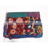 Reversible Indian Handmade Silk Stole Long Dupatta Patchwork Scarf