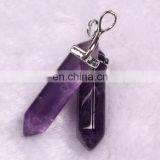 Stone Jewelry Bullet Shape Natural Crystal Point Quartz Pendant For Necklace thumbnail-3