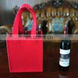 Customized Size 2pcs Set Bag for Gift Felt Christmas Wine Bottle Cover Bags thumbnail-4