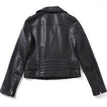 2021NEW FASHION LADIES' GENUINE SHEEPSKIN MOTORCYCLE LEATHER JACKET thumbnail-2