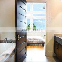 Walnut Solid Wood Entry Door Glass Inserts Door/luxury Double Entry Door thumbnail-1