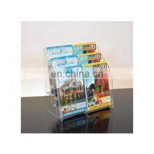 Plastic Leaflet Holder 6 Pockets 3 Tiers Acrylic Literature Rack