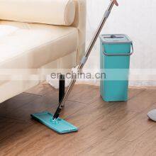 Mop and Bucket Set Microfiber Mop With Bucket Floor Cleaning System Flat Floor Mop for Hardwood Tile Laminate Marble thumbnail-5