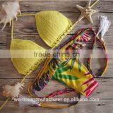 Women Summer Vintage Crochet Beach Bikini Set 2016 Hot Sale Sexy Push Up Padded Swimwear Quality Choice thumbnail-2