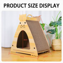 MEOW LOVE Pet Tree Cat Scratcher Post Home Furniture Cat Tree Toys Corrugated Paper Pet Climbing Frame Cat Scratching Board thumbnail-3
