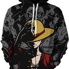 ONE PIECE Unisex Anime Hoodie Pullover Hooded Sweatshirt Cosplay Costume thumbnail-1
