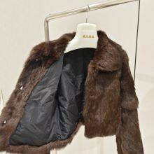 Coffee Colored Fully Authentic Imported Rabbit Fur Fur Women thumbnail-3