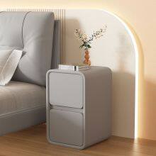 Cream Style Bedside Table Solid Wood Storage Cabinet