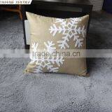 Christmas cushion with applique Snow Christmas pillow