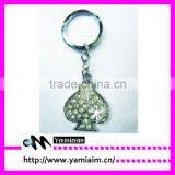 Stylish Bling Spade Keychain
