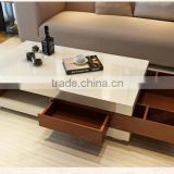 1453A modern wooden coffee table with flexible drawers