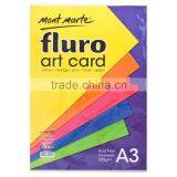 Mont Marte Fluro Art Card A3 Pack 5 Cols 230gsm 15pce thumbnail-1
