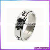 Stainless Steel Spinner Cheap Steel Finger Etched Word Rings thumbnail-1