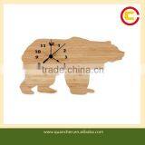 Decorative Custom Bamboo Wall Clock With Funny Shape thumbnail-1