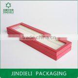 Red Paper Beauty Design Necklace Jewelry Box With Pvc Window