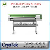 small printer cutter machine printing and cutting plotter PC-1600 from Crystek