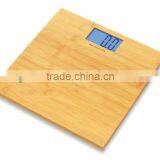 Bamboo Bath Scale With Blue Backlight