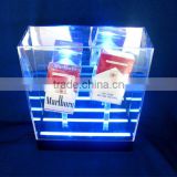 hot sale acrylic cigarette display boxes, led illuminated acrylic tabacco display case