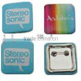 Square Tinplate Badge Company Logo Bage