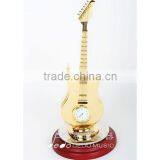 1/6 size gold plated music instrument shaped music art of electric guitar