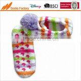 women microfiber sponge yarn low cut slipper socks