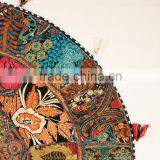 Indian Green Flloor Round Throw Cushions Indian Pillow Covers Indian Decorative Floor Cushions thumbnail-3