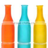 Daisy Frosted Color Glass Vases thumbnail-1