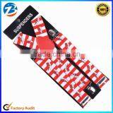 Popular Stripes Printed Wide Adjustable Braces Mens and Ladies Suspender Clips thumbnail-1