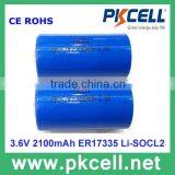 Er17335 3.6v 2100mAh Lithium Chloride Battery thumbnail-2