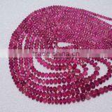 Pink Tourmaline Faceted Rondell 5 Strand Necklace thumbnail-1