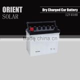 12V 45AH dry charged car battery