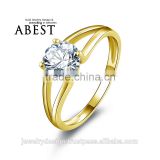 Hot Sell Lady Ring Real 10K Gold Yellow Solitaire Rings Jewelry Ring New Wedding Engagement Rings For Women Gift