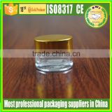 50g glass cosmetic packaging jar with silver lid