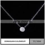 Circle AAA cz Sterling Silver Pendants Necklace /Hot Selling Micro-pave Setting Zircon thumbnail-4