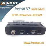 Top Quality DVB-S/S2 Freesat V7 Iptv Satellite Receiver 1080p Full hd Set Top Box Support Biss Key Cccam Powervu Youtube