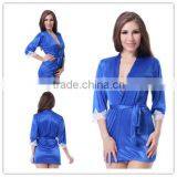 Paypal Accept Blue Sleeping Dress Sexy Sleepwear Photos thumbnail-1