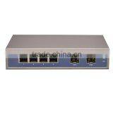 4 CH POE GE Port and 2giga SFP Fiber Link Port With External 60w Power Adapter