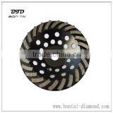 7" Spiral Turbo Diamond Grinding Cup Wheel for Concrete 24 Seg - 7/8"-5/8" Arbor thumbnail-2