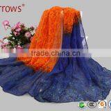 Gradient Color Simple and Fancy Voile Stoles Scarf Shawls for Women Ladies Girls All Year Applicable thumbnail-1