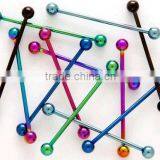 Colorful Plated Stainless Steel Industrial Barbell Piercing Jewelry thumbnail-1