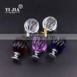 Brass Clear Chrome Plate Pumpkin Shape Glass Pulls and Knobs thumbnail-6