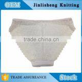 Europe Style White Colour Sexy Lace Milk Silk Briefs Panty Ladies Beautiful Undergarment thumbnail-3