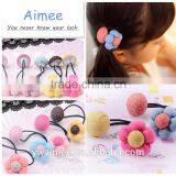 Stretchy hair ties cute flower hair rope for girl(AM-HR0011)