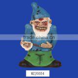 2014 New Halloween 15 Inches Green Blue Zombie Garden Yard Gnome thumbnail-1