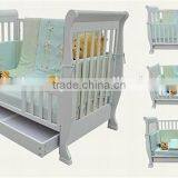EN716 Certified Multifunctional Solid Wooden Baby Cot Bed thumbnail-1