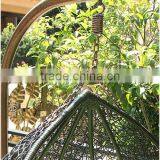 Water Drop Shape White Synthetic Rattan Outdoor Lover Seat Swing Chair thumbnail-3