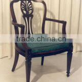 Spanish Style Hand Carved Wooden Chair thumbnail-1