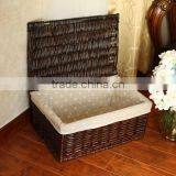 Handmade Brown Wicker Hamper Wholesale Wicker Clothes Hamper thumbnail-1